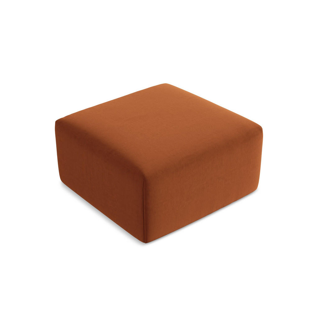 Thumbnail - Makamii Pouf, Terra cotta, Textil, Holzwerkstoff, 1-Sitzer, 75x37x75 cm, Hergestellt in Europa, Oeko-Tex®, Wohnzimmer, S...