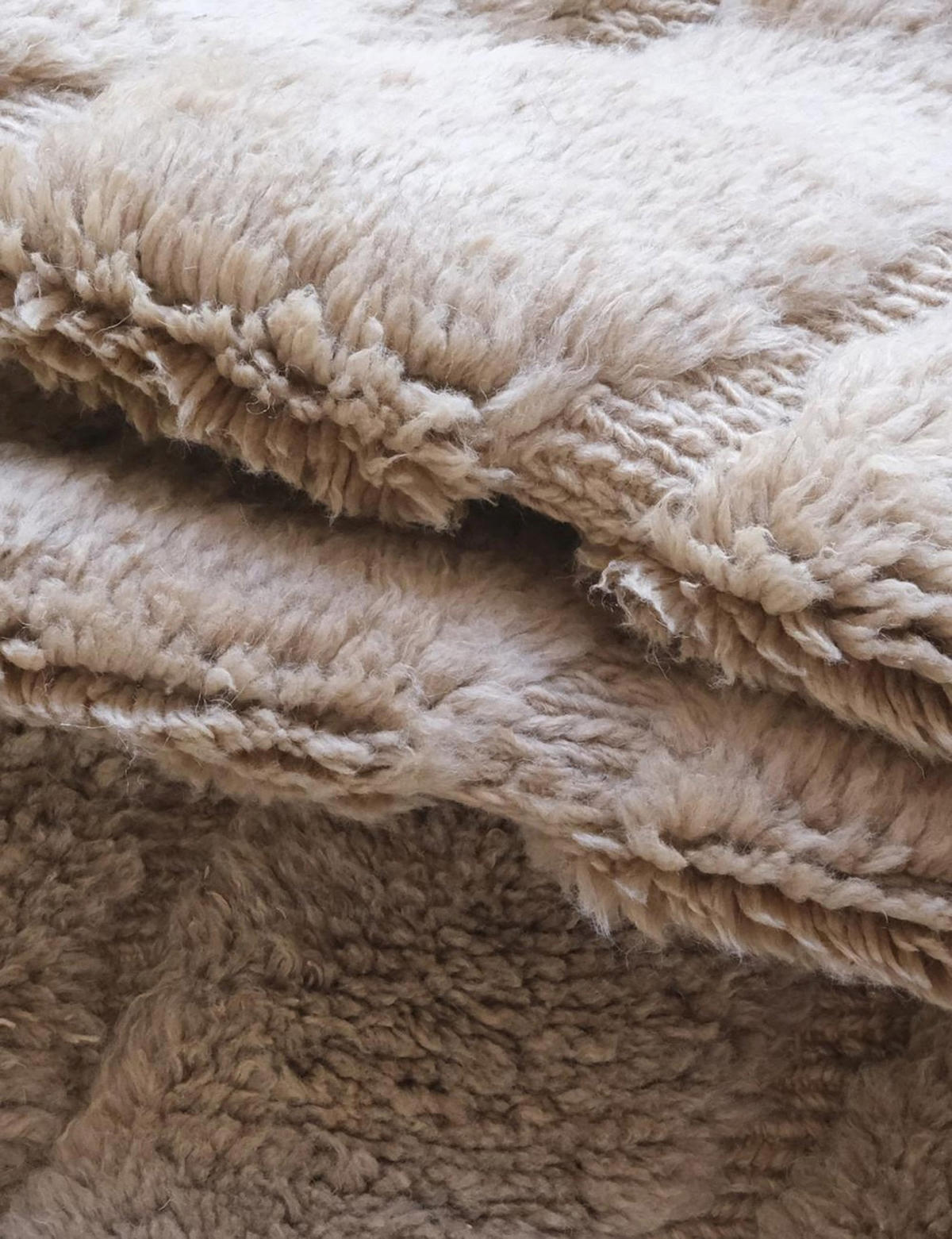 BERBERTEPPICH zweifarbig aus reiner Wolle 200x 300 cm - Braun, Naturmaterialien (200/300cm) - AFK Living