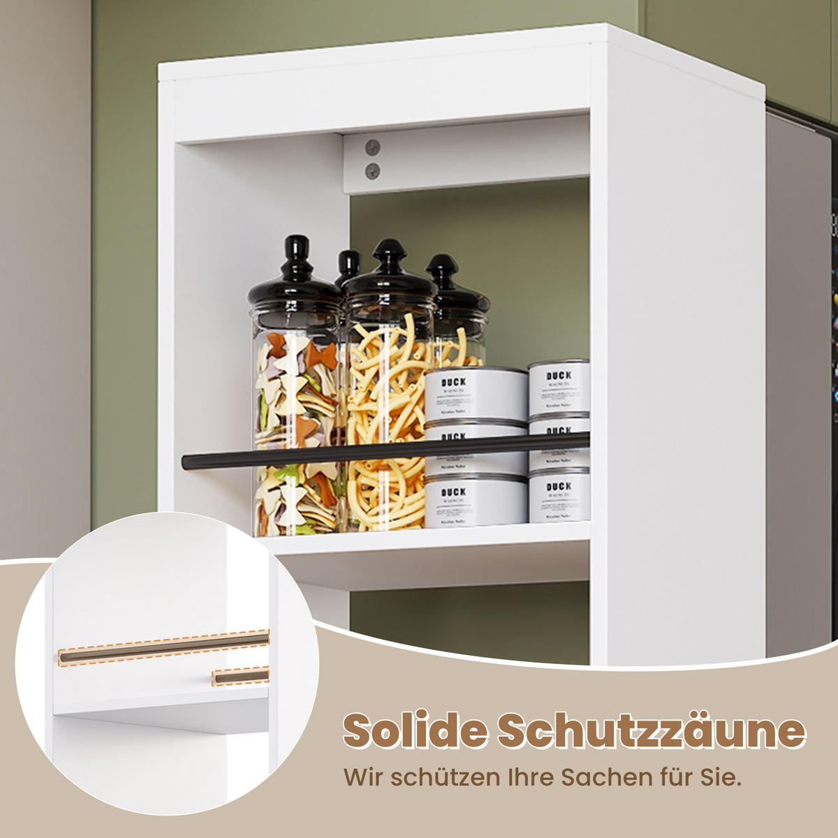 BÜCHERREGAL Hochregal 160cm mit Rollen Platzsparend Modern - Weiß, Holzwerkstoff (40/160.5/30cm) - FLIEKS