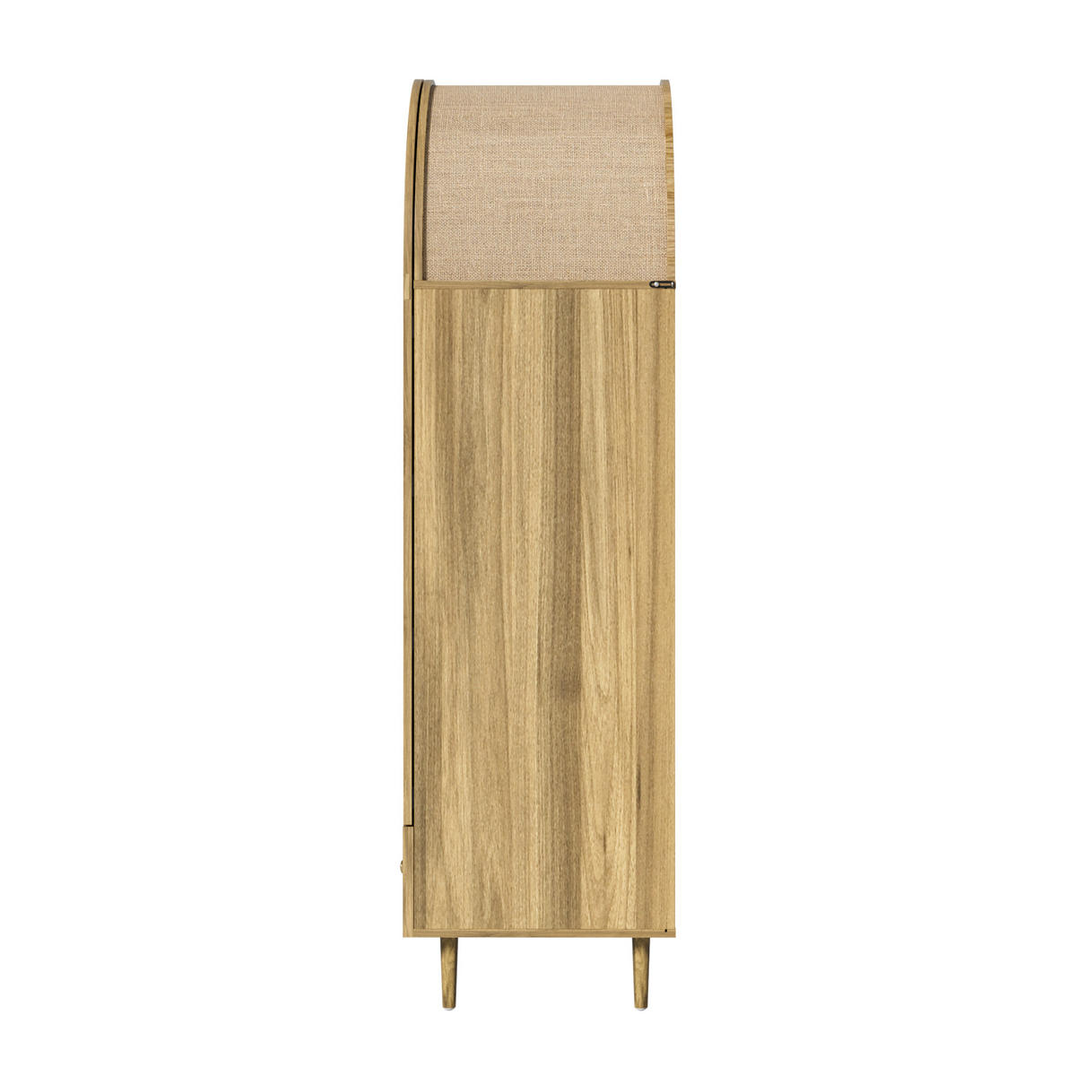 KLEIDERSCHRANK Holz Leinen Schubladen großer Stauraum modern - Eichefarben, Holzwerkstoff (50/175/79cm) - FLIEKS