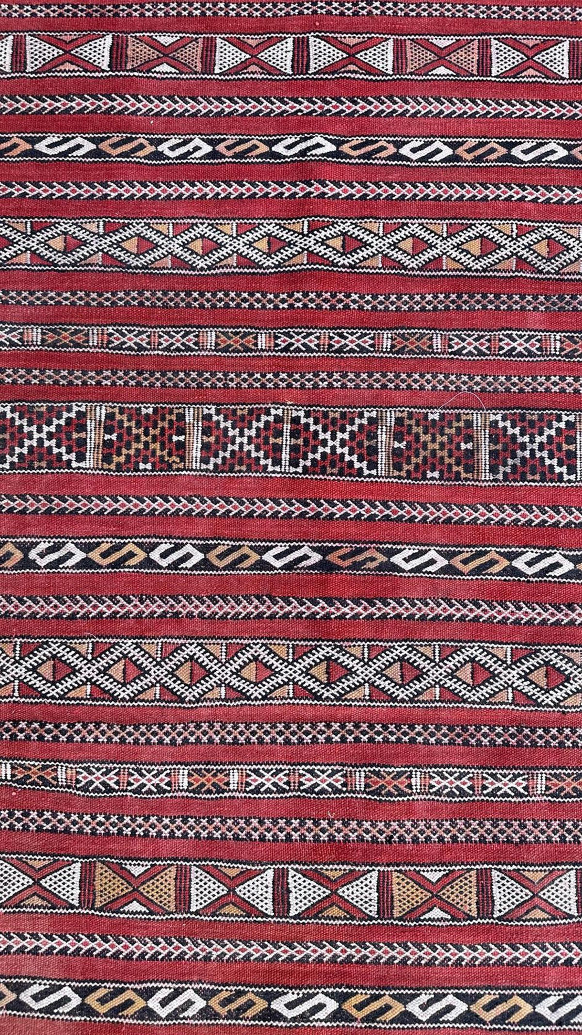 BERBERTEPPICH aus reiner Wolle 88x 167 cm - Rot, Naturmaterialien (88/167cm) - AFK Living