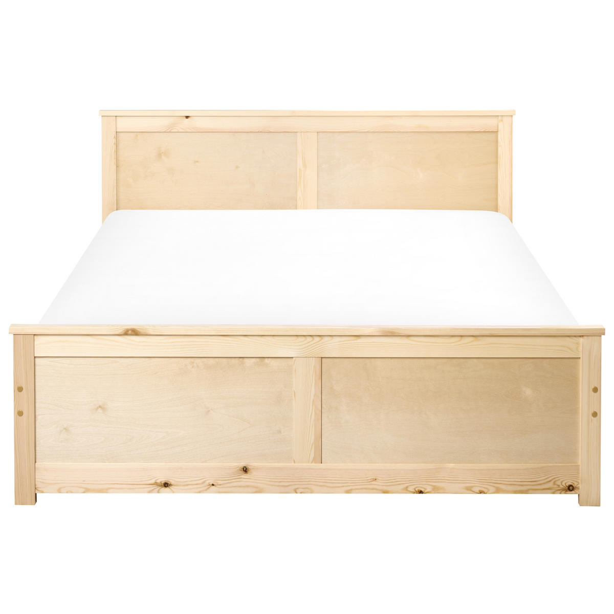 BETT mit Lattenrost 180/200 cm Kiefernholz Hellbraun Dauphin - Hellbraun, Holz (180/200cm) - Beliani