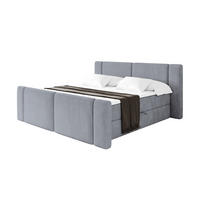 BOXBETT mit Matratze H3 - EVON Zanozek - 140x200 cm Grau - Grau, Holzwerkstoff (140/200cm) - ALTDECOR