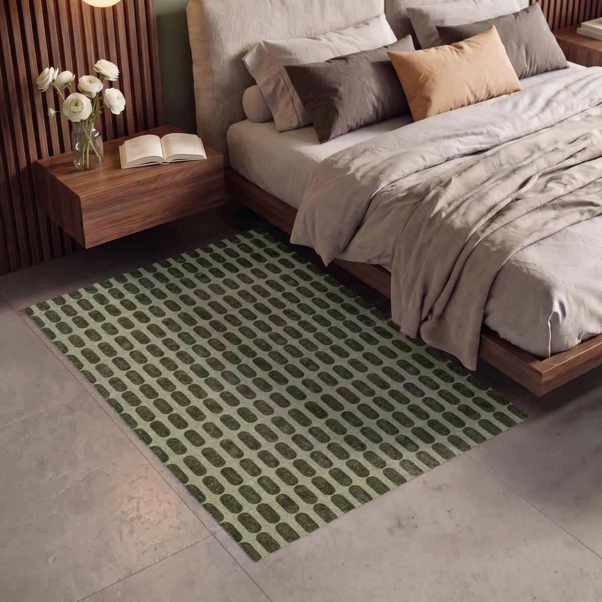 KOBERCE - Rytmické - Impact - Zelené - 120x180 cm - olivovozelená, textil/plast (120/0.4cm) - OnlyWow