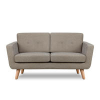 2-SITZER-SOFA TAGIO II mit Armlehnen, Hellbraun/Braun - Hellbraun, Textil (88/80/153cm) - KONSIMO®