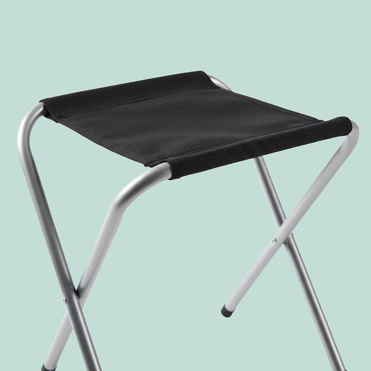 CAMPINGTISCH-SET - Schwarz, Holzwerkstoff/Textil (60/120/71cm) - Relaxdays