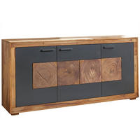 SIDEBOARD Sheesham 170x40x82 gebeizt TURIN #09 - Braun, Holz (170/82/40cm) - Massivmoebel24