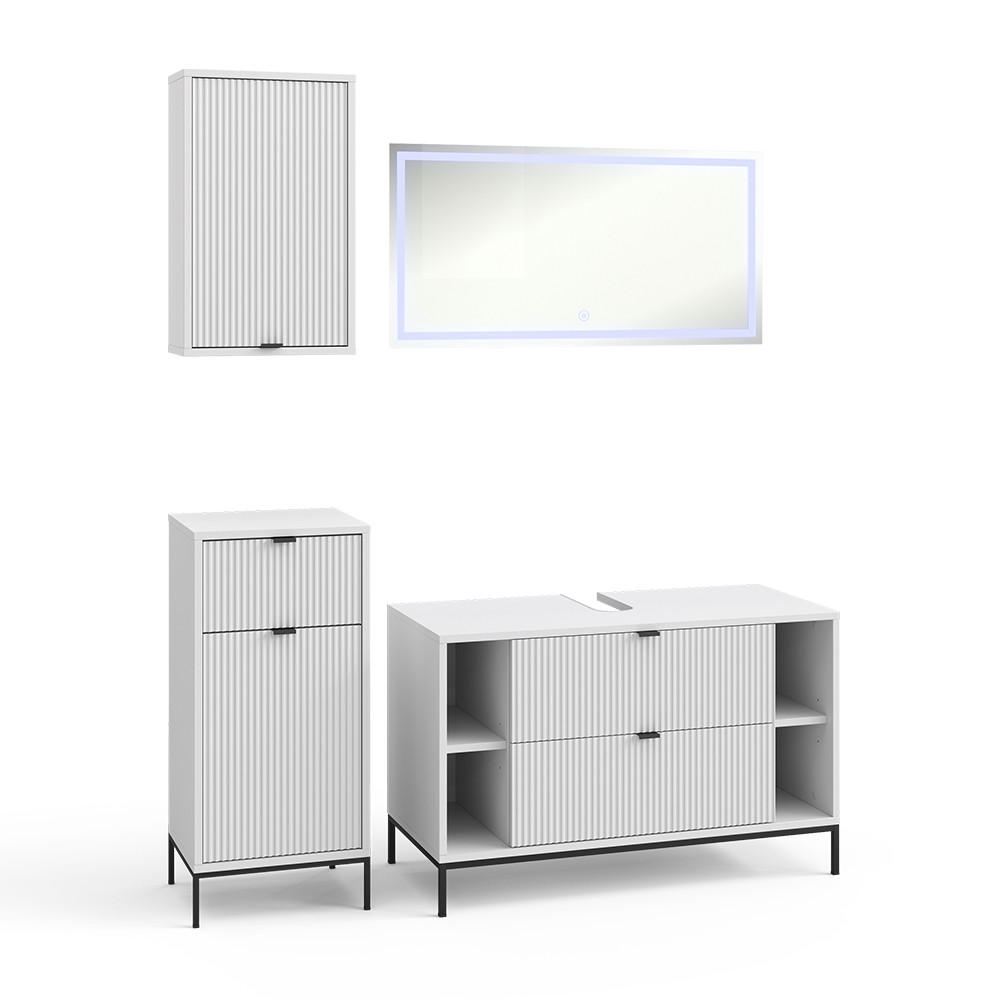 SET MOBILIER BAIE Eliza, Alb, 4 piese