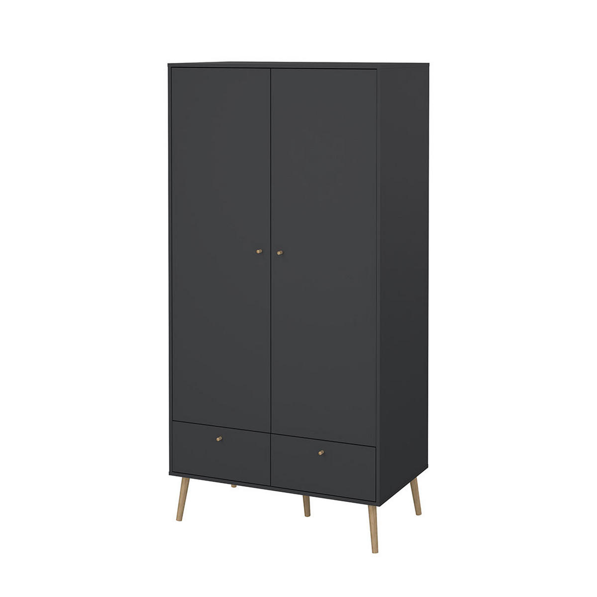 KLEIDERSCHRANK, Bodo, Grau, Holzwerkstoff, 99 x 59 x 201 cm - Grau, Holzwerkstoff (99/201/59cm) - ebuy24