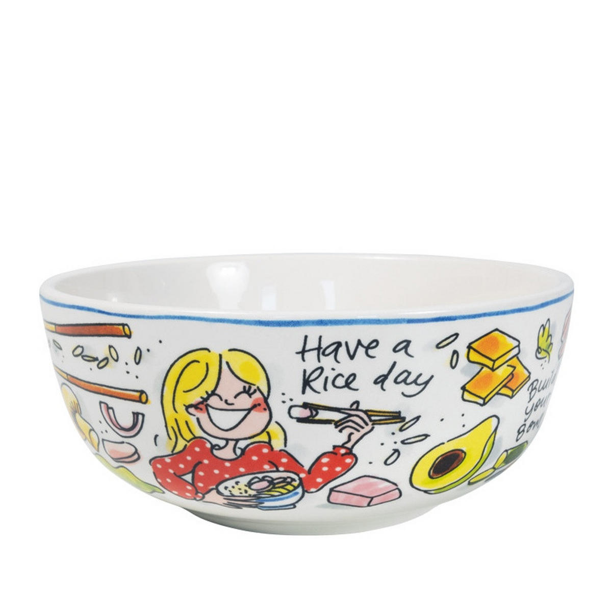 SCHALE Blond Sushi Hab einen Reistag in Bunt - 15cm - Multicolor, Keramik (15.5/6.7/15.5cm) - Blond Amsterdam