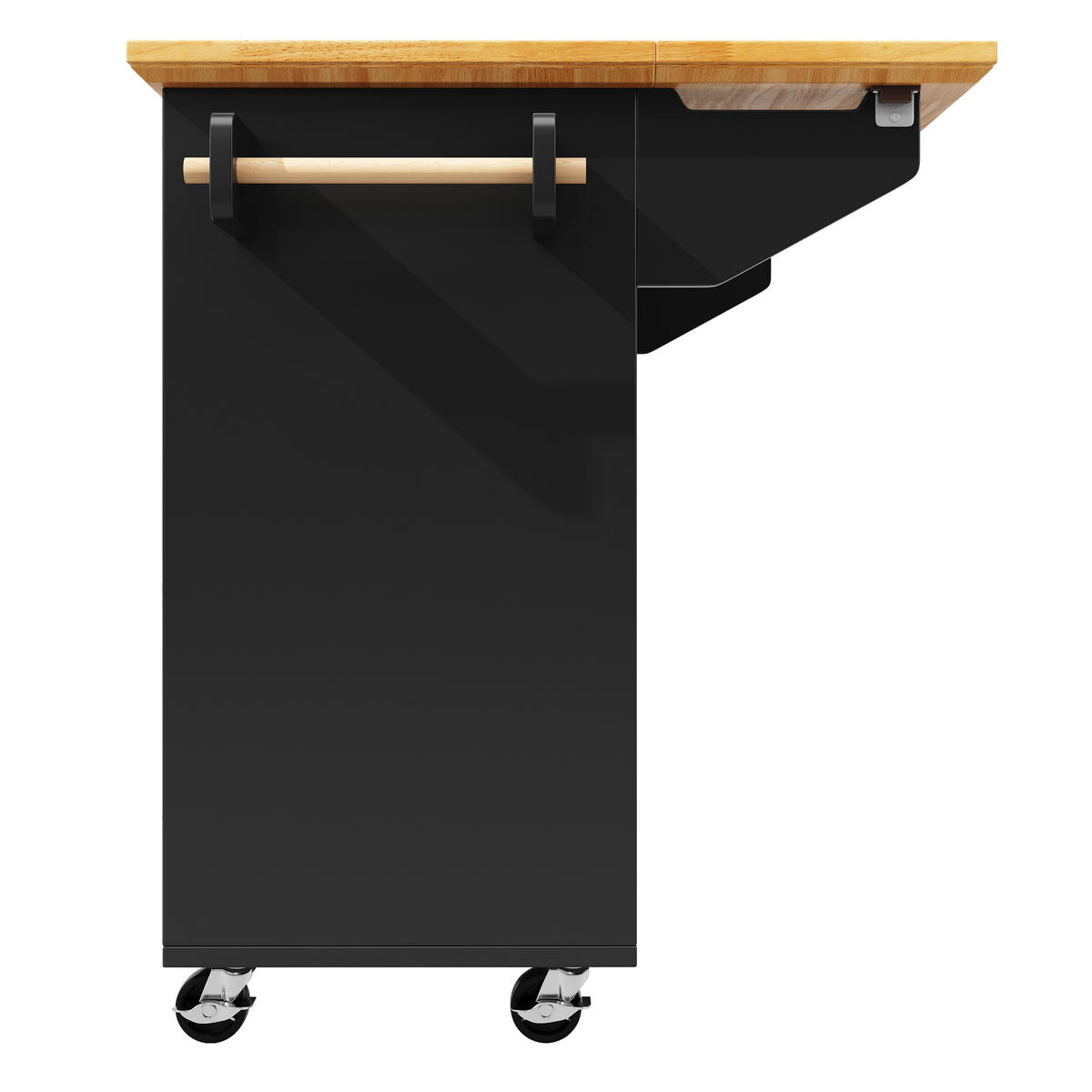KÜCHENINSEL Schwarz 120/73/93 cm - Schwarz, Holzwerkstoff (120/93/45cm) - PANGIVO