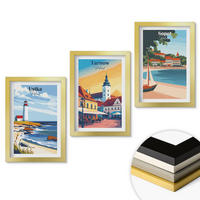 WANDBILDER 3er Set - 20x30 cm Goldrahmen - Stadtansichten Ustka Tarnów Sopot - Goldfarben, Kunststoff (20/30cm) - ArtPrintCave