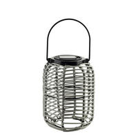 LATERNE Sokke grau 15/15/31 cm Kunstoff - Grau, Kunststoff (15/31/15cm) - Mondex