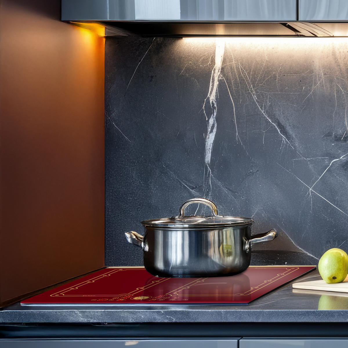 BACKOFEN-SET Elektro Einbaubackofen, 60 cm EH 6355 RotEm +KCT 6192 FI RotEm Induktionskochfeld 60 cm Rot - Rot, Metall (59.4/59.4/57.5cm) - Kaiser Küchengeräte