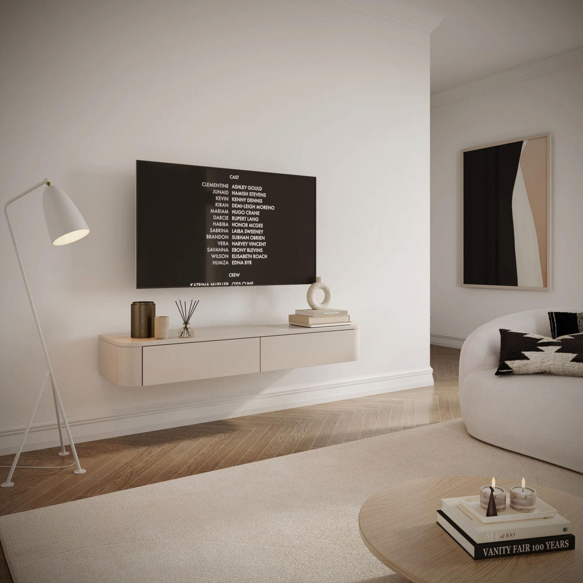 TV-BOARD Luvio Kaschmirgrau hängend 140/20/39 cm - Taupe, Holzwerkstoff (140/20/39cm) - Selsey