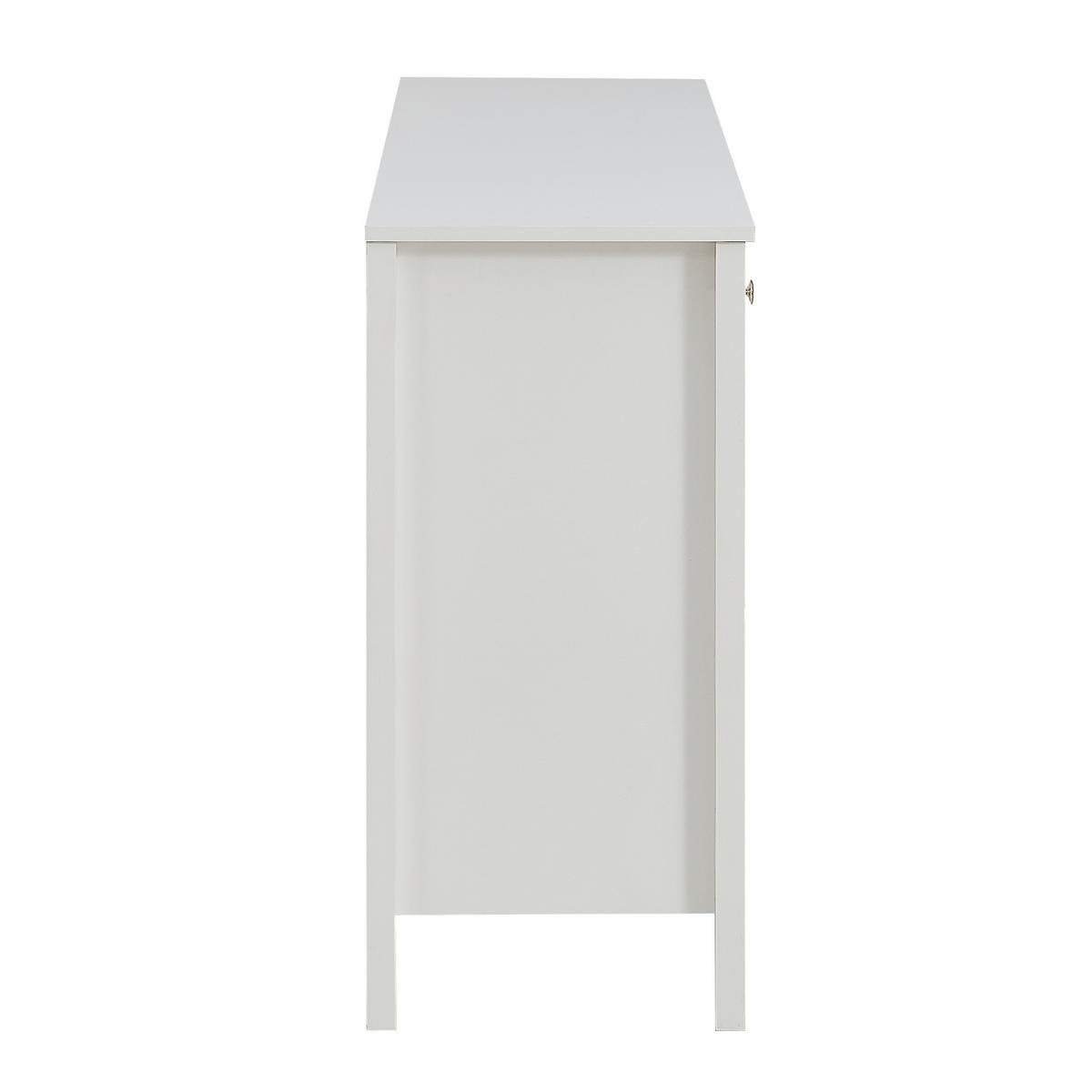 SIDEBOARD aus mattweißem MDF, mit 4 Türen und 2 Schubladen - Weiß, Holzwerkstoff (160/82/40cm) - Urban Meuble
