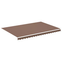 MARKISENSTOFF mit Volant| Braun, für 450x300cm Rahmen | Markisenbespannung Markisentuch - Braun, Textil (430/0.3/295cm) - DELUKE
