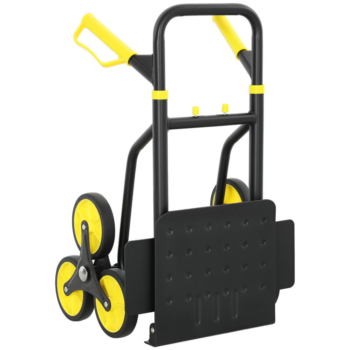 TREPPENSACKKARREN DE-18162 120 kg, 6-Rollen, klappbar Gelb - Gelb, Metall (44/67/106.5cm) - ComfortXL