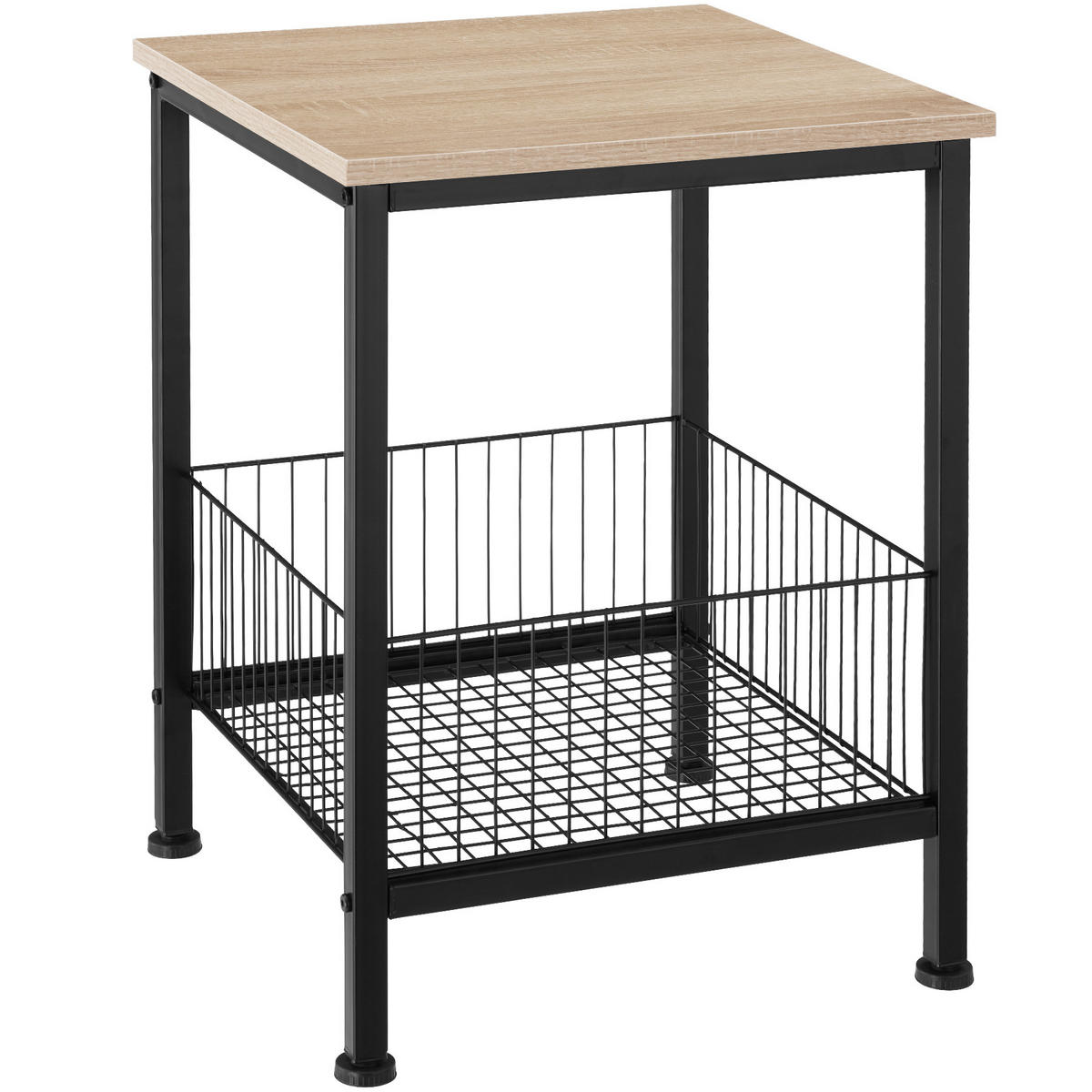 BEISTELLTISCH Grimsby,40 x 40 x 55,5 cm,Industrial Holz hell, Eiche Sonoma - Naturfarben, Holzwerkstoff (40/40/55.5cm) - tectake