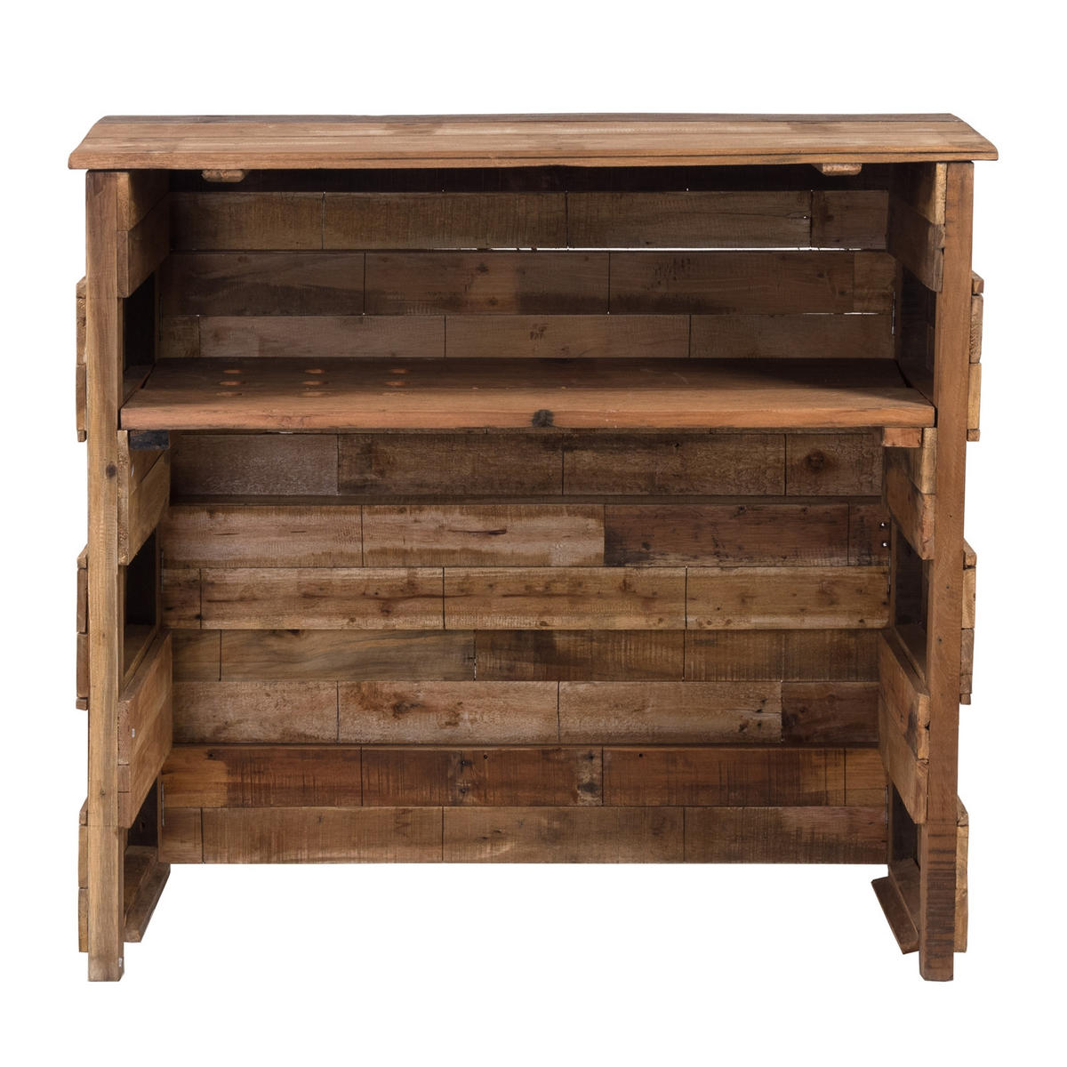 BARSCHRANK Basta 150x100x50 cm, Massivholz naturfarben - Naturfarben, Holz (150/100/50cm) - DESIGN DELIGHTS