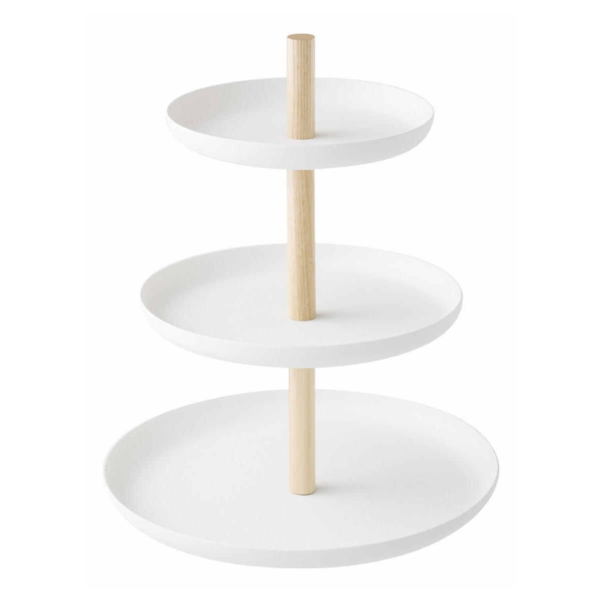 ETAGERE / Servierturm Tosca - 3-stöckig - Weiß, Metall (20/24cm) - Yamazaki