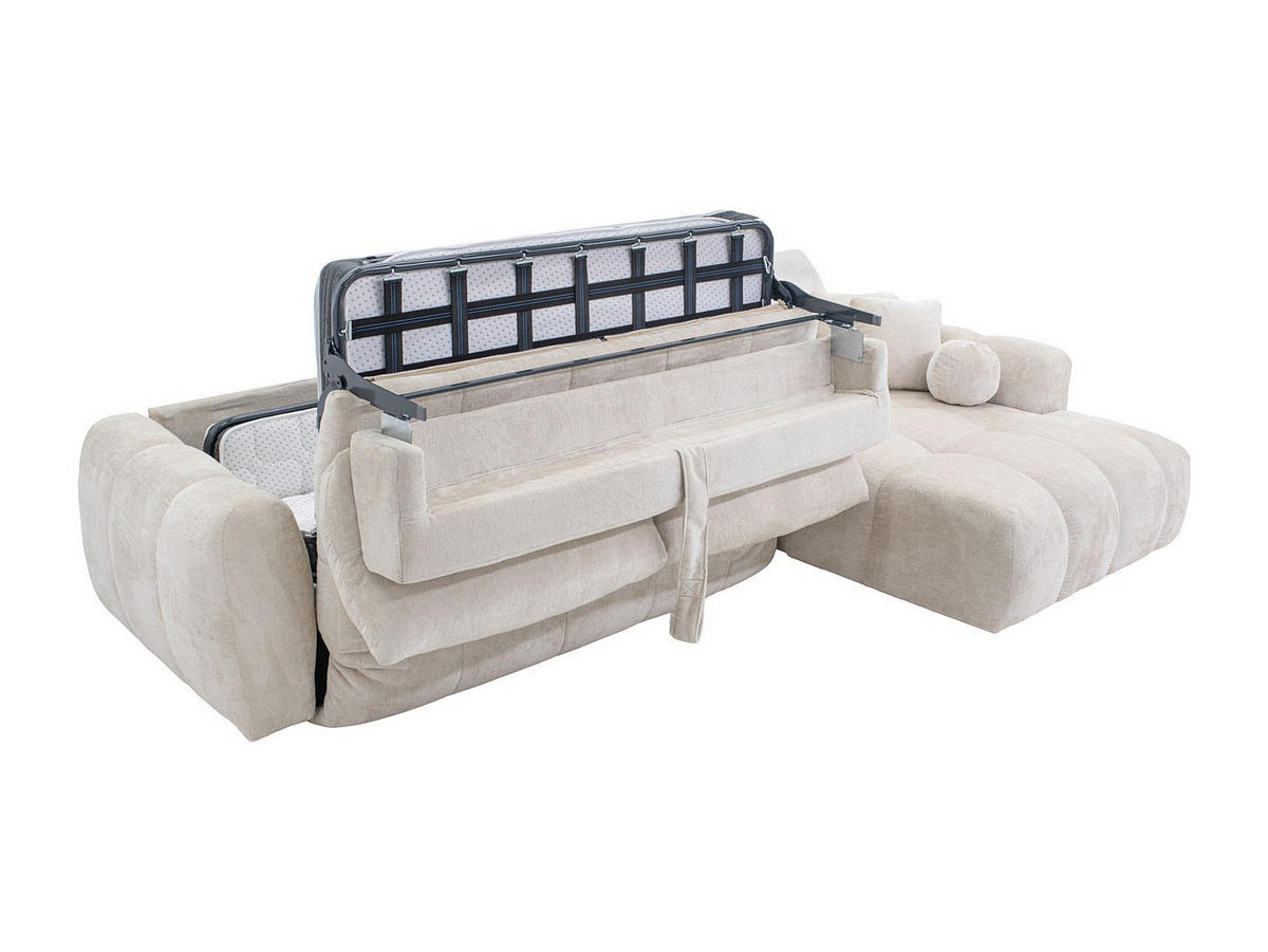 SCHLAFSOFA - 5 Personen - stoff - beige Brivano - Beige, Kunststoff/Textil (310/80/180cm) - Vente-Unique