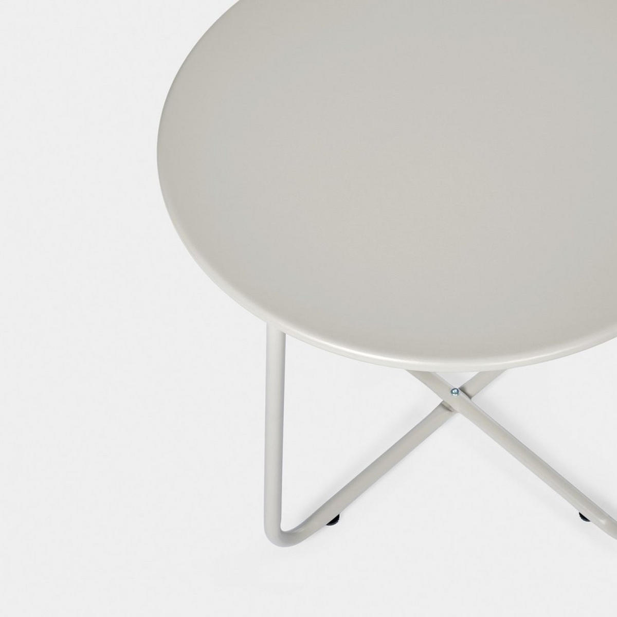 GARTEN-COUCHTISCH Kiet Beige 61 cm x 48 cm - Beige, Metall (61/61/48cm) - Klast Home