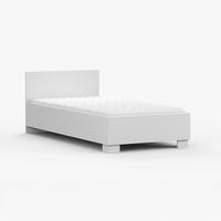 BETT 90×200 JONAS I 36 Weiß/Weiß - Weiß, Holzwerkstoff - imoebel24