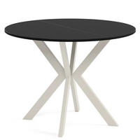 TISCH Kaschmir EWA Ausziehbar - Kaschmir/Schwarz, Holzwerkstoff (90/90/76cm) - Sepro Meble