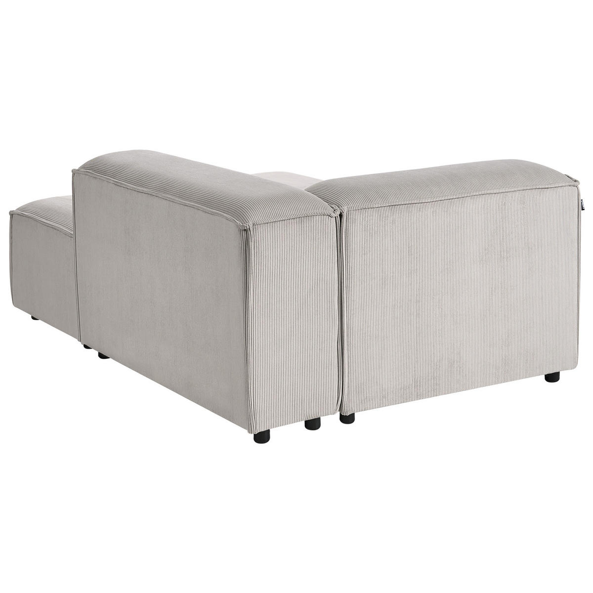 ECKSOFA Modul 4-Sitzer Cord Taupe linksseitig Ardal - Taupe, Textil (326/180cm) - Beliani