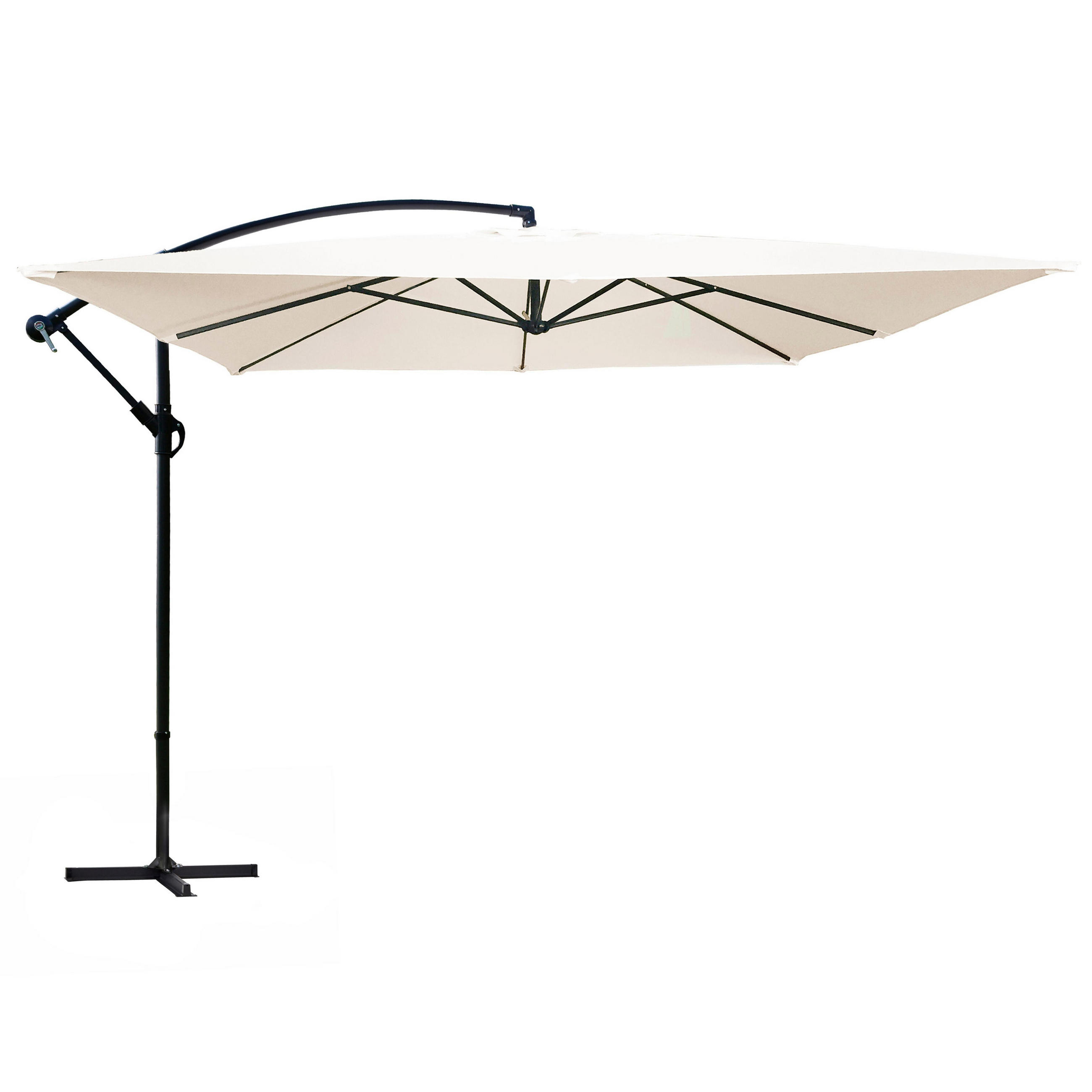 SONNENSCHIRM 3x3m Aluminium, Weiß - Weiß, Metall (300/300cm) - Oviala