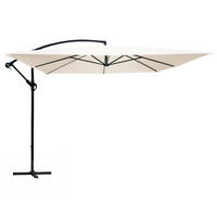 SONNENSCHIRM 3x3m Aluminium, Weiß - Weiß, Metall (300/300cm) - Oviala