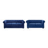 COUCHGARNITUR 3+2 - Samt - Dunkelblau - CHESTERFIELD - Blau, Textil (205/72/88cm) - Vente-Unique