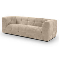 SOFA beige Strukturstoff, Couch 2,5-Sitzer 217 cm mit Steppoptik - Beige, Holz/Textil (217/72/96cm) - Inn.Furn