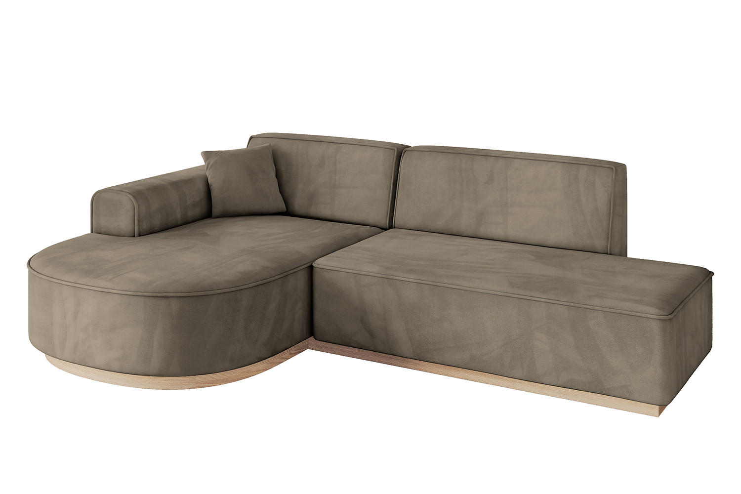 ECKSOFA Ottomane Links ARRIO-L1 - 243x171x83 cm Braun - Braun, Holzwerkstoff/Textil (243/171cm) - ALTDECOR