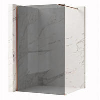 DUSCHWAND Rea Flexi Grey / Brush Copper 120 - Kupferfarben, Glas (120/120/195cm) - REA