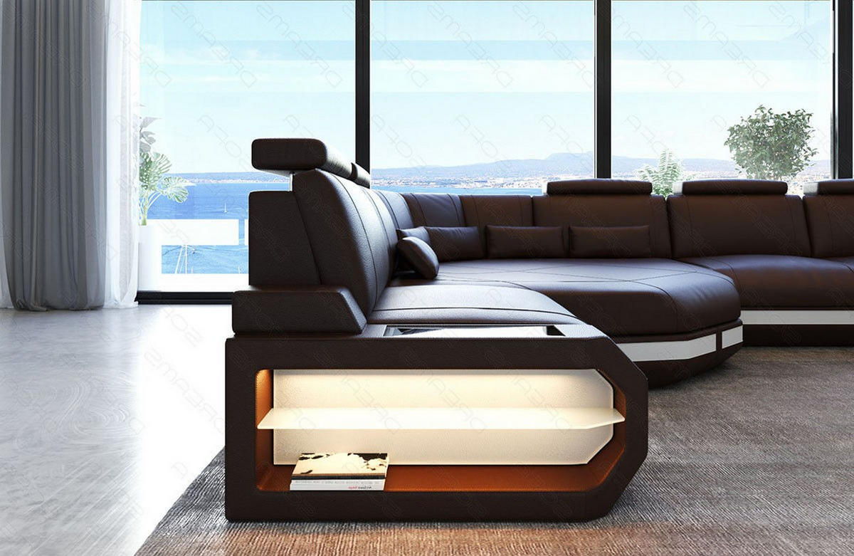 LEDERSOFA Asti L - Braun, Leder (427/93/280cm) - Sofa Dreams