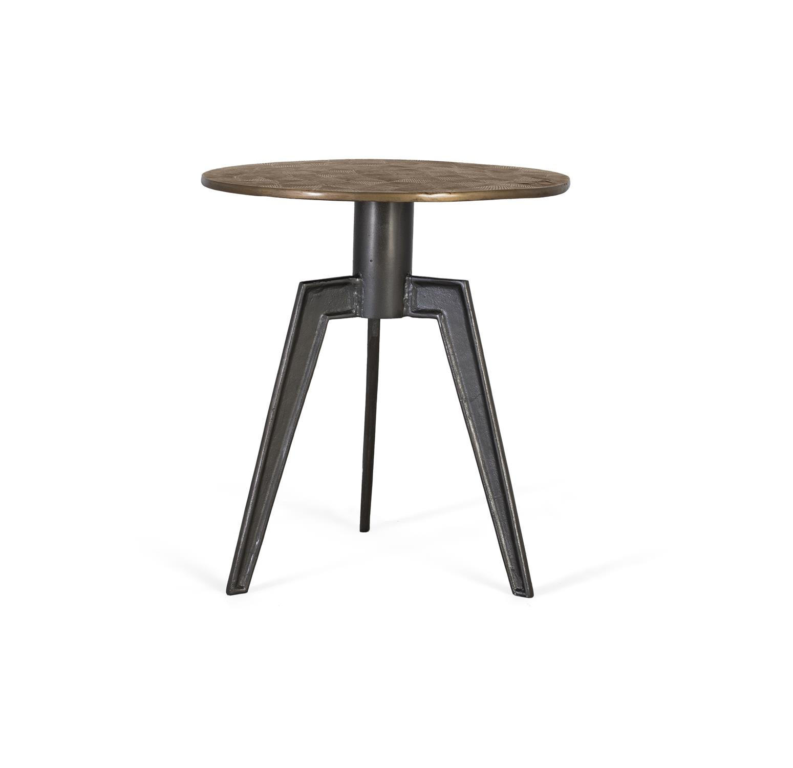 BEISTELLTISCH aus Aluminium - Bronzefarben, Metall (55/55/60cm) - Giner y Colomer