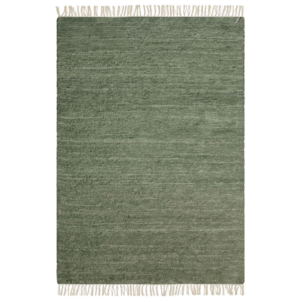 TEPPICH aus recycelter Baumwolle handgewebt grün - Grün, Naturmaterialien (120/170cm) - AFK Living