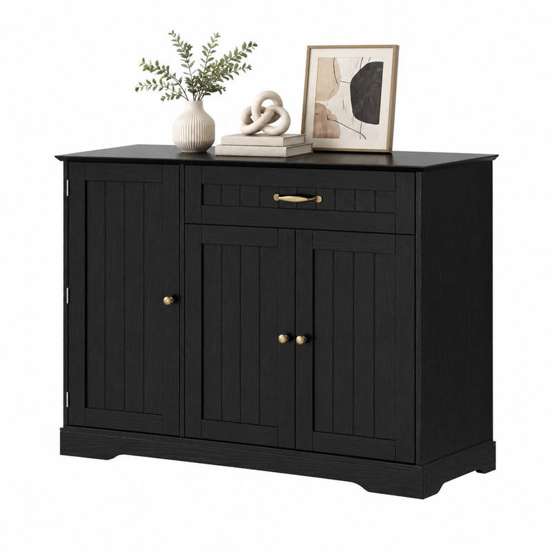 Meubliv Sideboard Schwarz 107x83.4x40 cm