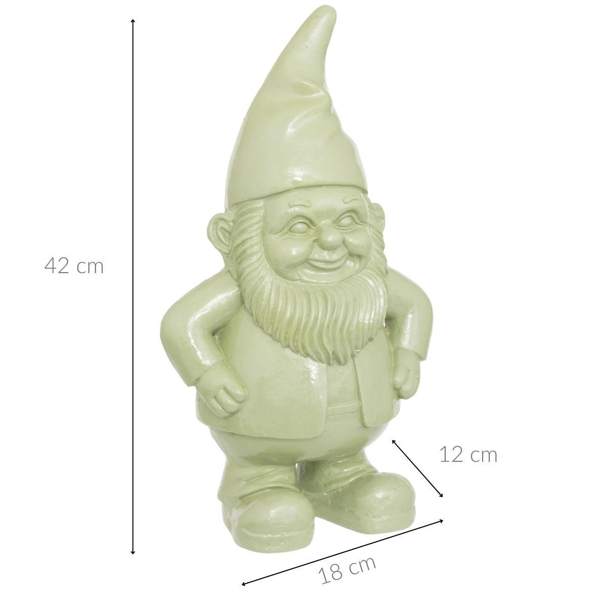 GARTENZWERG Anao 42 cm - Grün, Kunststoff (12/42/18cm) - Atmosphera Createur d´interieur