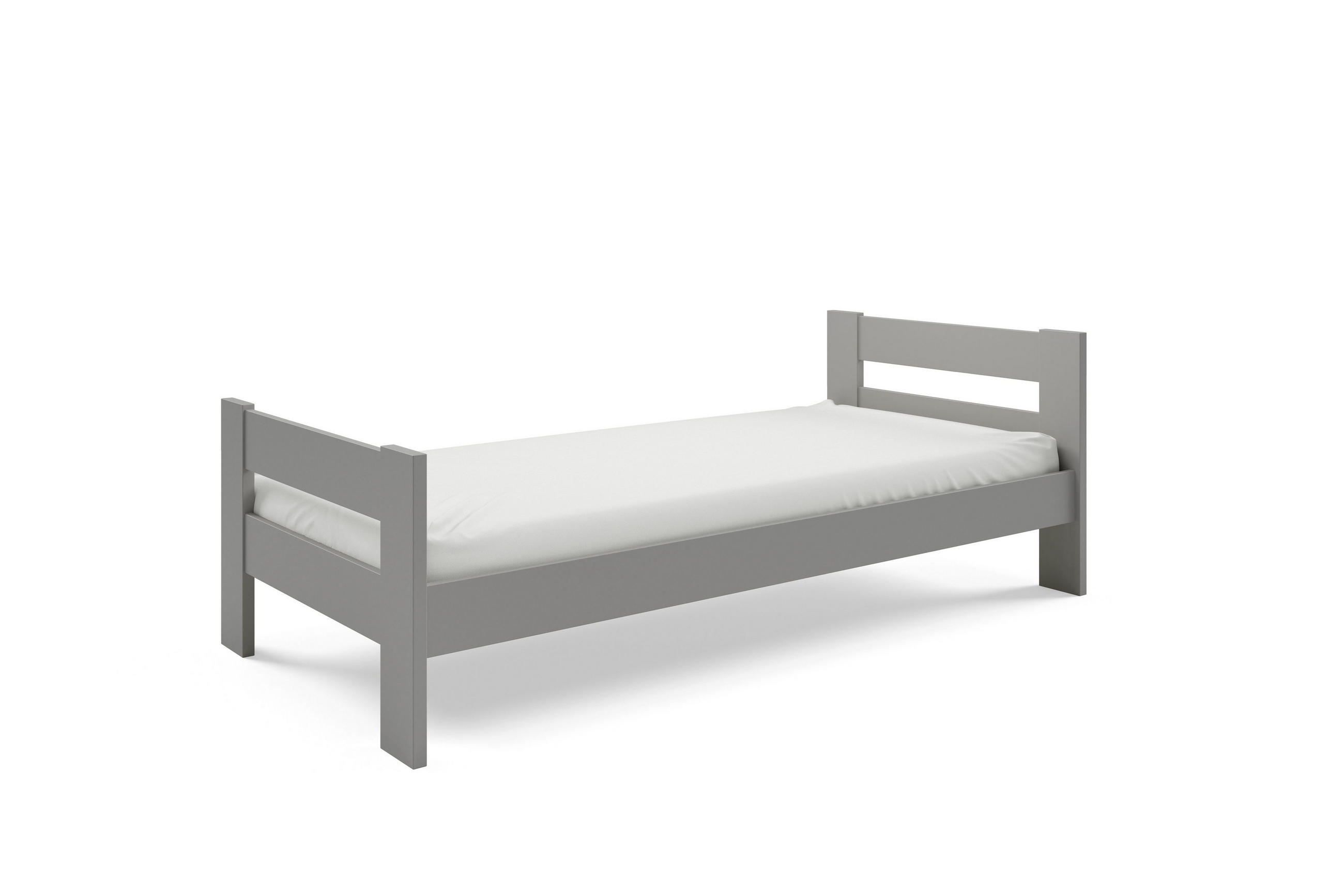 KINDERBETT OSCARO 90x200 cm Hellgrau - Hellgrau, Holz (90/200cm) - MASSENO