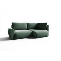 ECKSOFA Galan Mini Mit Schlaffunktion - Grün, Holzwerkstoff/Textil (153/241cm) - Fun Möbel