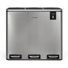 RECYCLINGMÜLLEIMER 54L, 3x18L Behälter - Edelstahl N°982 - Silberfarben, Metall (61.5/56/34.5cm) - Les Collectors