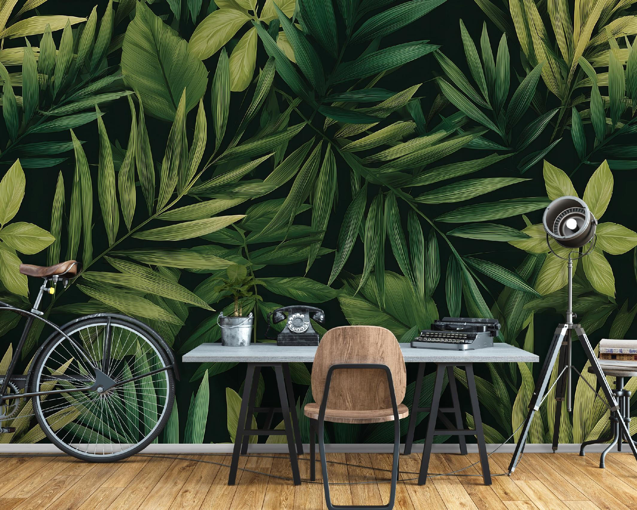 FOTOTAPETE Blätter Dschungel Grün 400x280 cm - Multicolor, Papier (400/280cm) - Wallarena