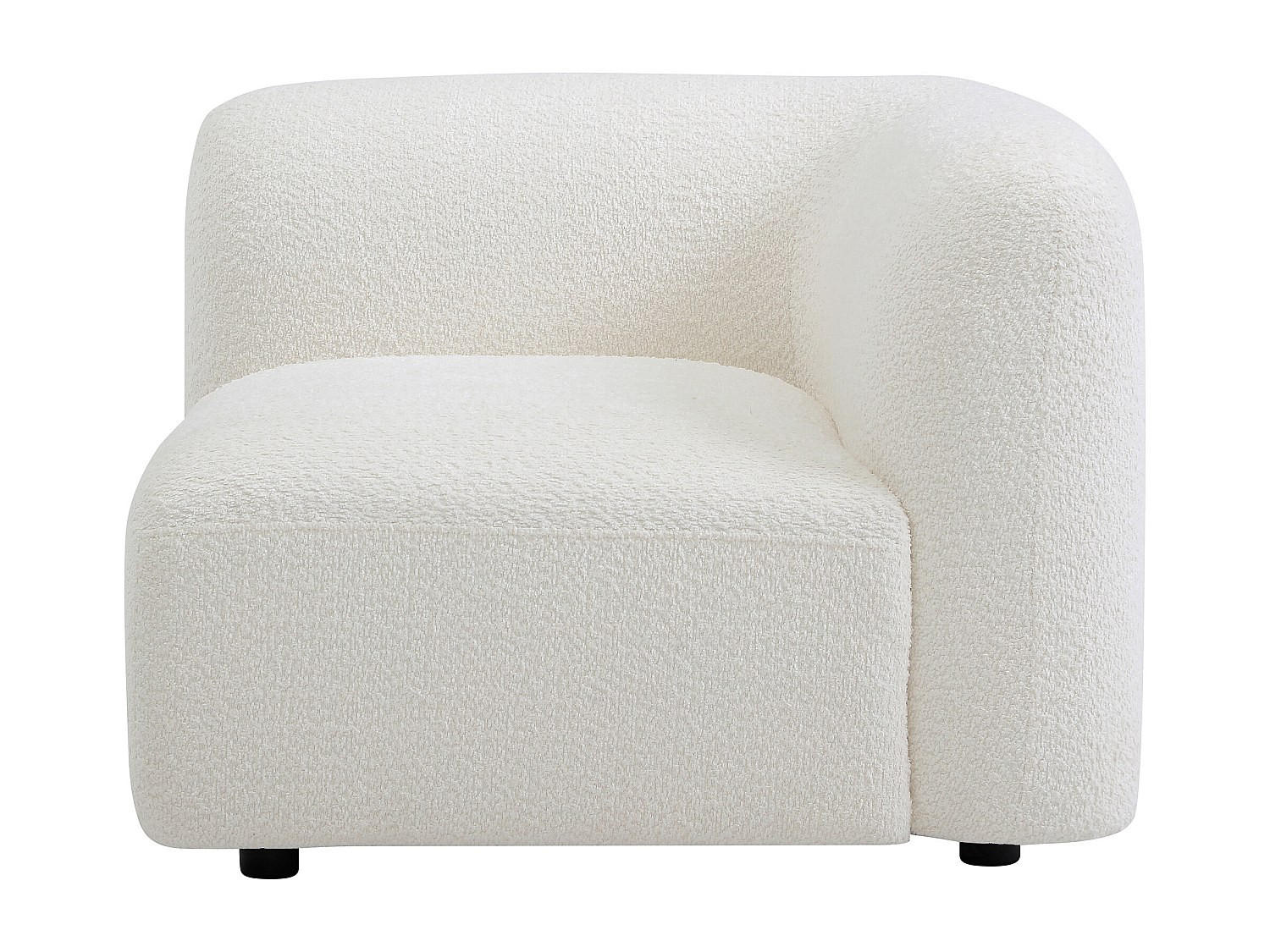 SESSEL mit gerader Rückenlehne - 1 Person - stoff - gebrochenes weiß Danepi - Weiß, Holz/Textil (94/69/94cm) - Vente-Unique