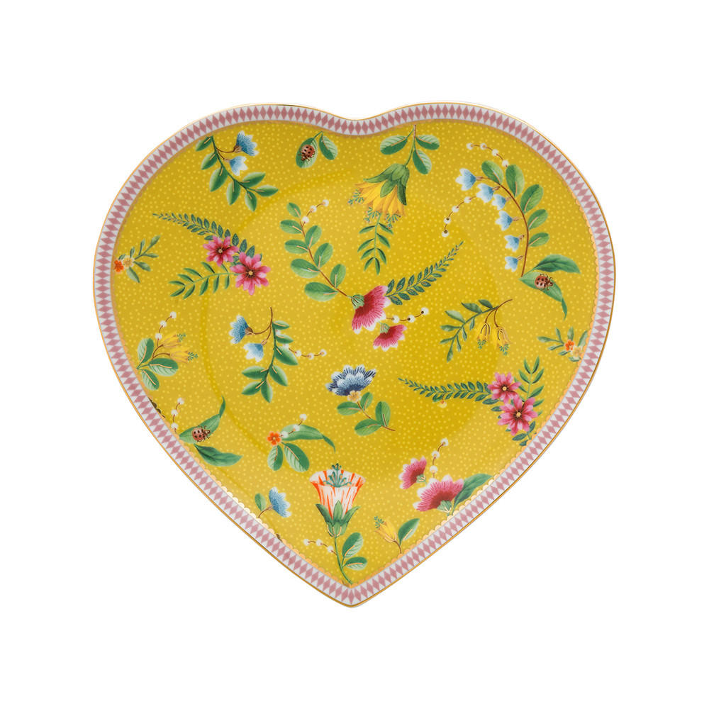 TELLER 2er-Set Heart shape la majorelle gelb 21.5 cm - Gelb, Keramik (24cm) - Pip Studio