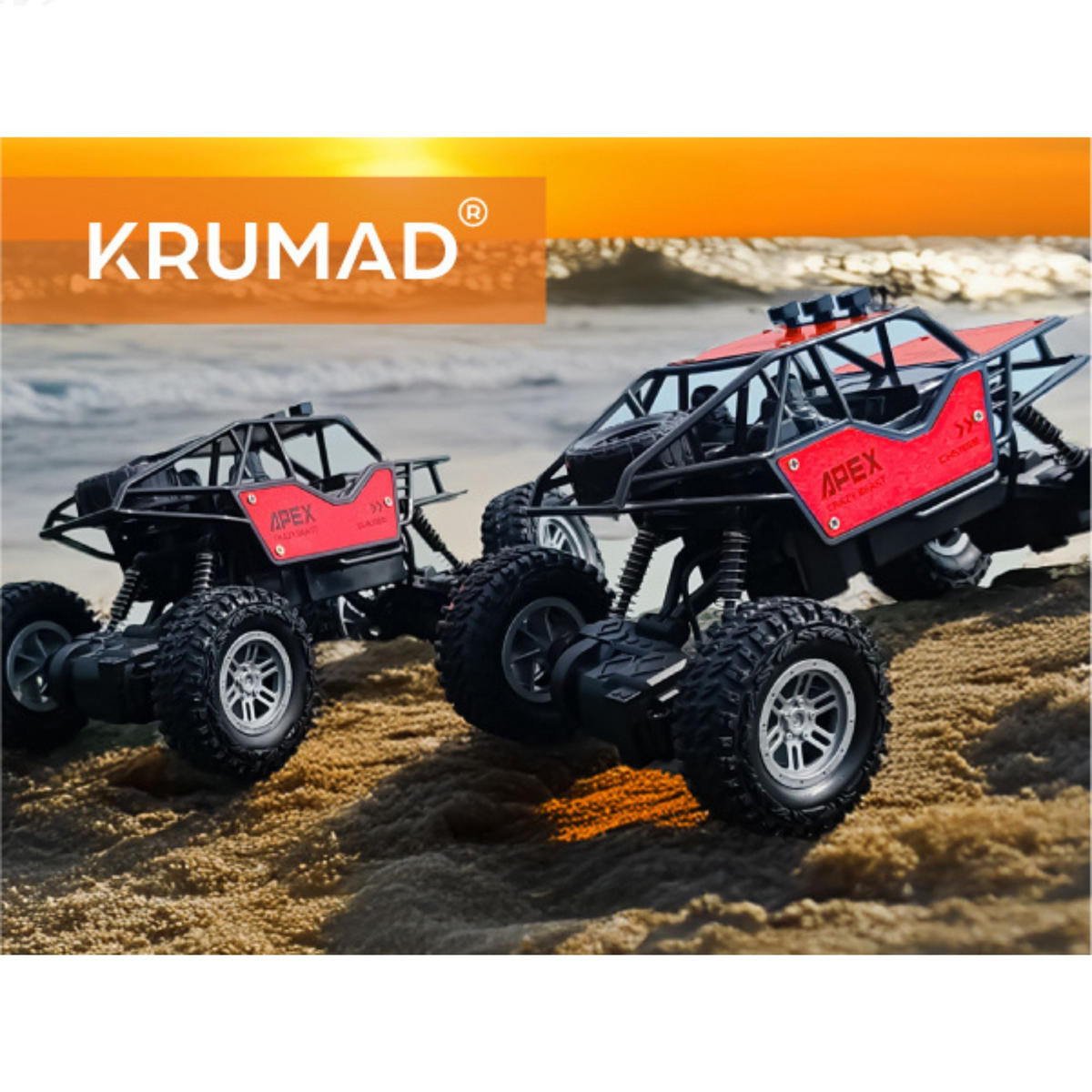 FERNGESTEUERTES AUTO Spielzeug ür Kinder - Rot, Kunststoff (12.5/11/21.5cm) - KRUMAD