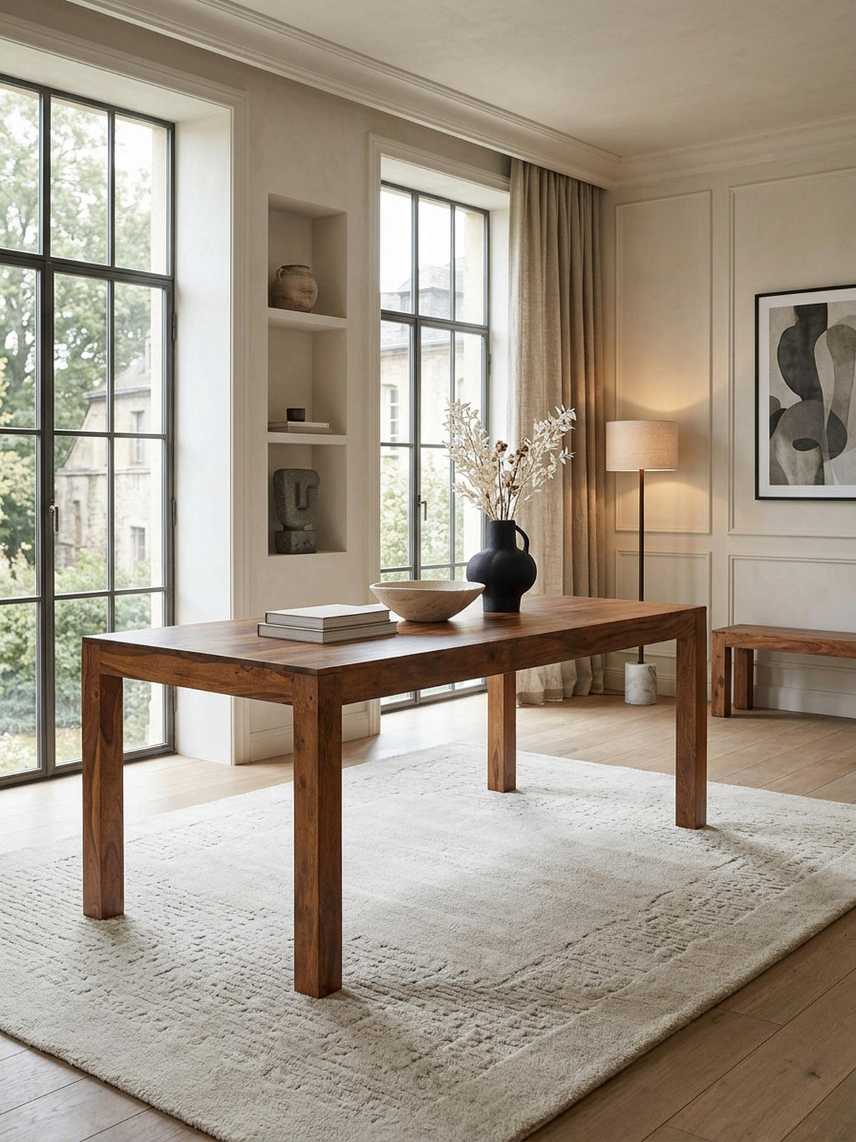 ESSTISCH Massivholz Akazie Rechteckig Handgefertigt NAKO, Braun 200x100x76 cm - Dunkelbraun/Braun, Holz (100/200/76cm) - KADIMA DESIGN