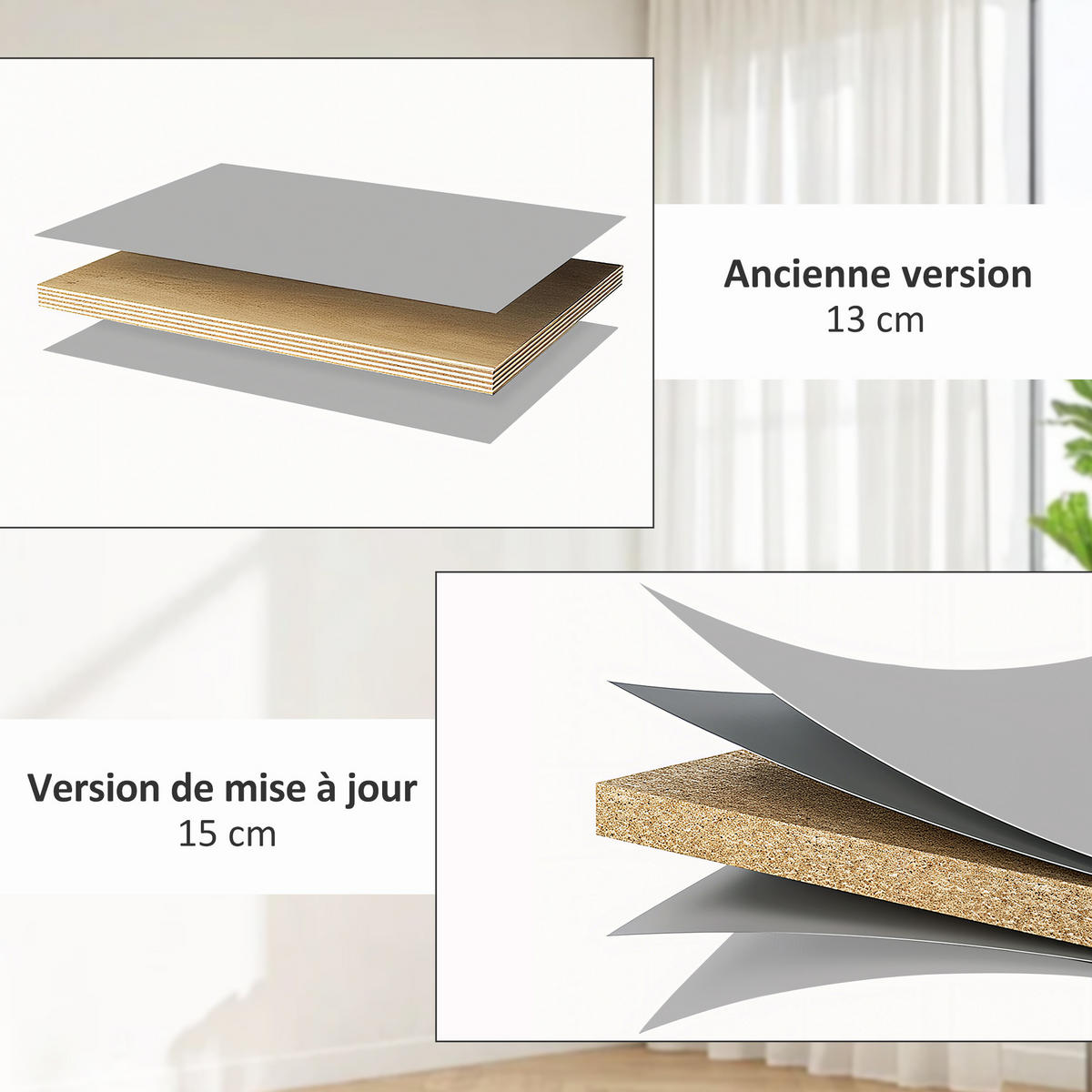 KISSENBOX DE-12477 mit klappdeckel 100/40/40 cm Grau - Grau, Holzwerkstoff (40/40/100cm) - ComfortXL